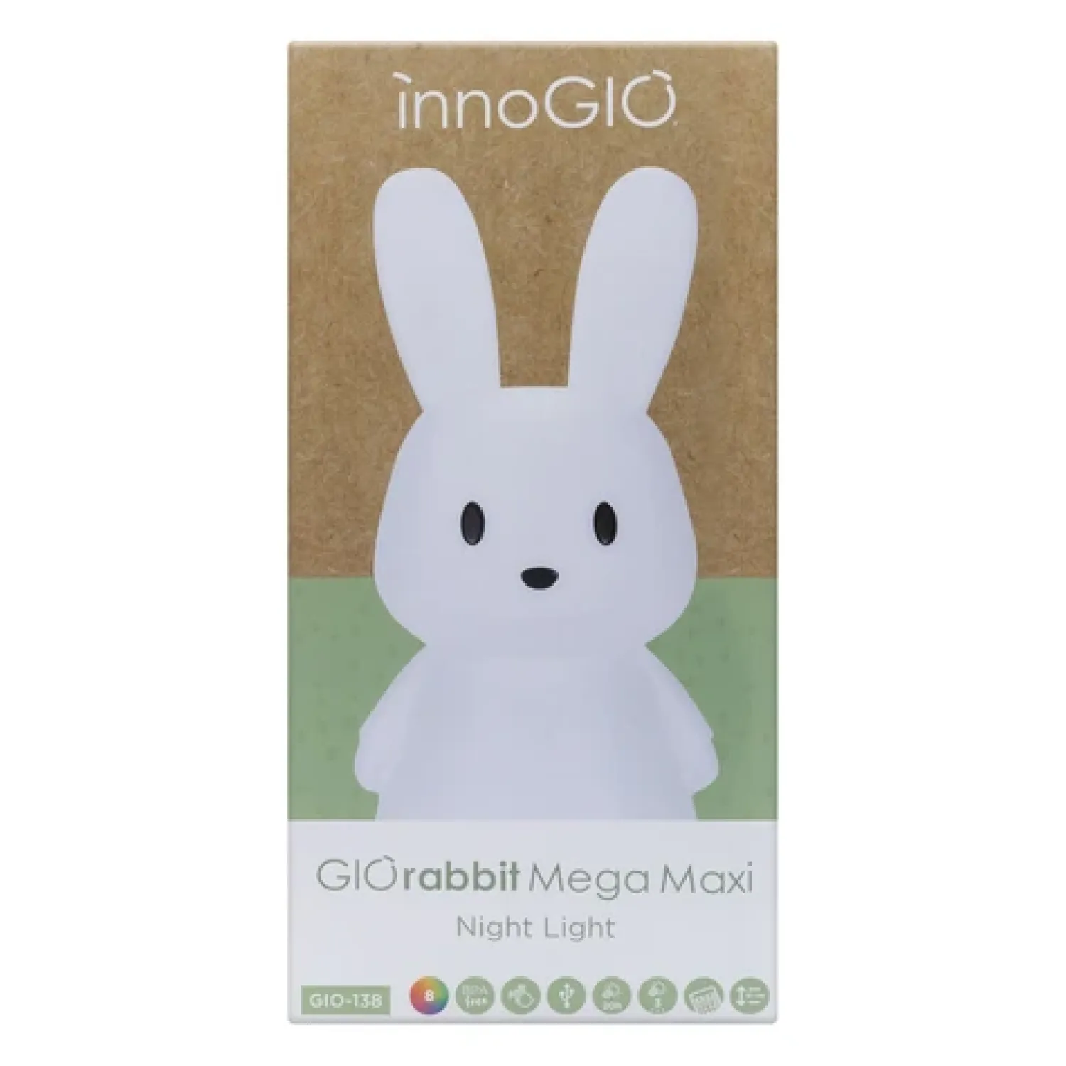Lampki Nocne|Lampki Nocne | InnoGIO Silikonowa Lampka nocna GIOrabbit Mega Maxi 51 cm