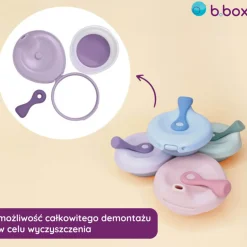 Naczynia Dla Dzieci | b.box Silikonowa miseczka z pokrywką - róż