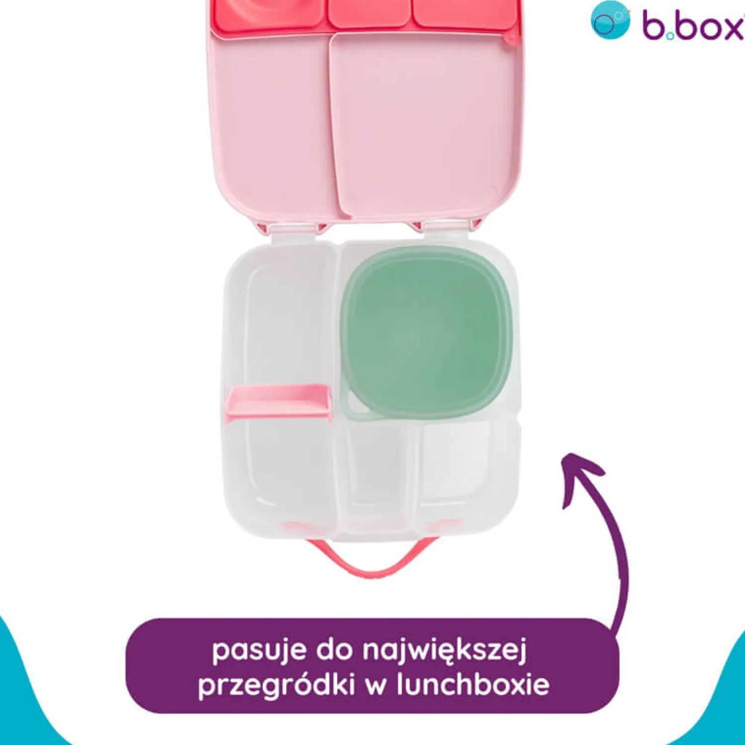 Lunchboxy|Przechowywanie Jedzenia | b.box Silikonowy pojemnik z pokrywką do lunchboxa - Forest