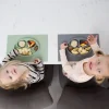 Metoda Blw|Naczynia Dla Dzieci | EzPz Silikonowy talerzyk z podkładką 2w1 Happy Mat pastelowa szarość