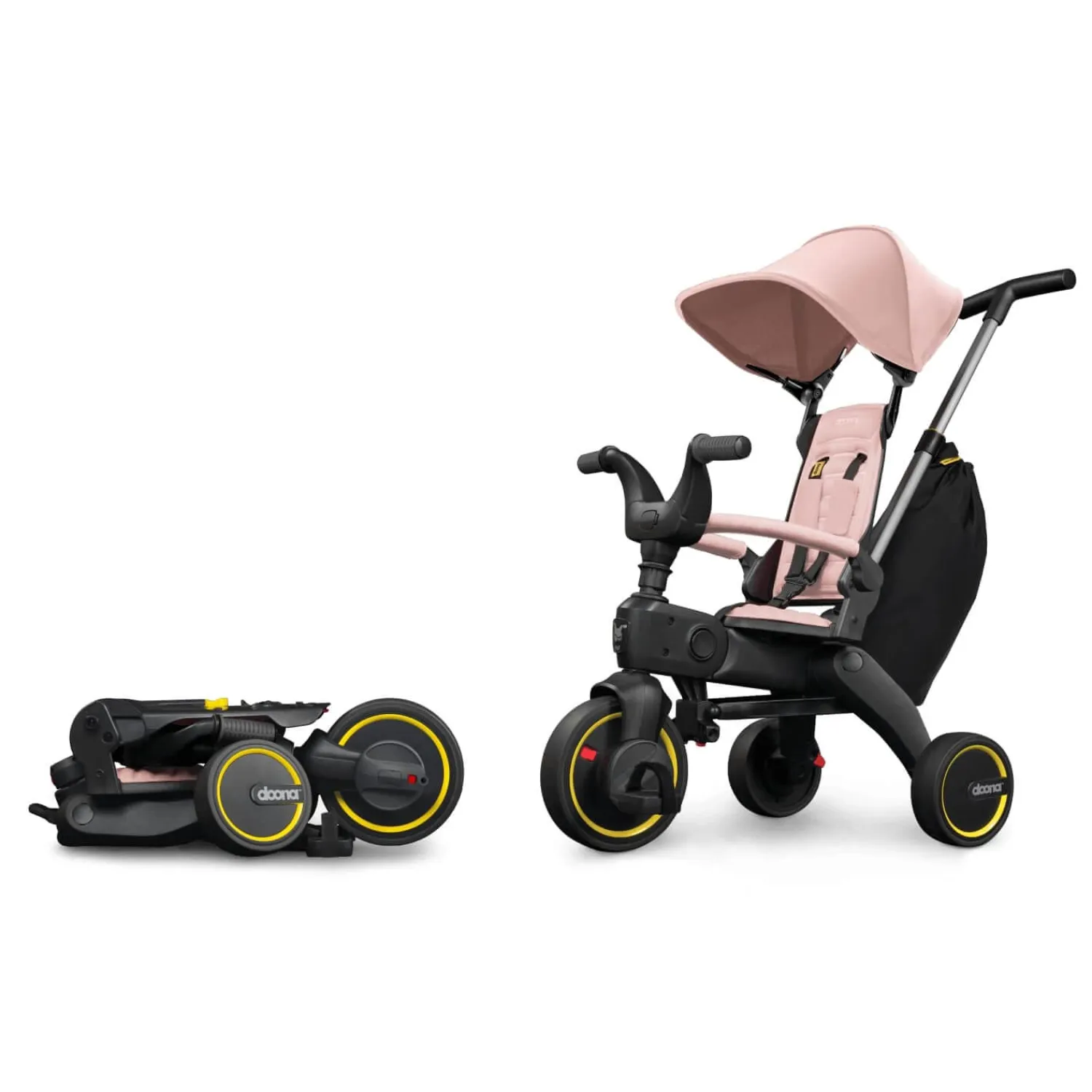 12M+|3 Lata + | Doona Składany rowerek trójkołowy Liki S3 - Blush Pink