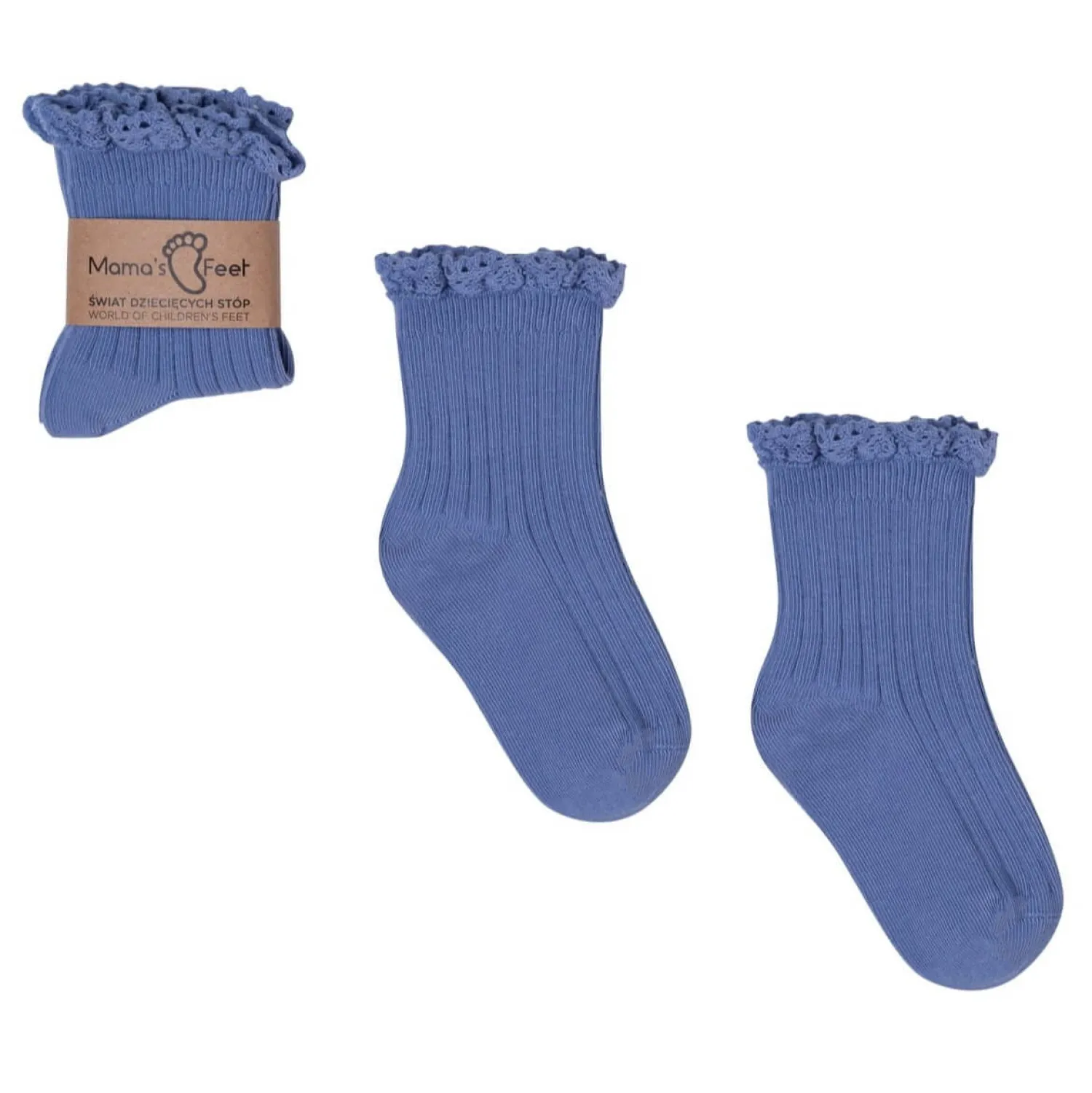 Małe Stópki | Mama's Feet Skarpetki Mono Baby niebieski