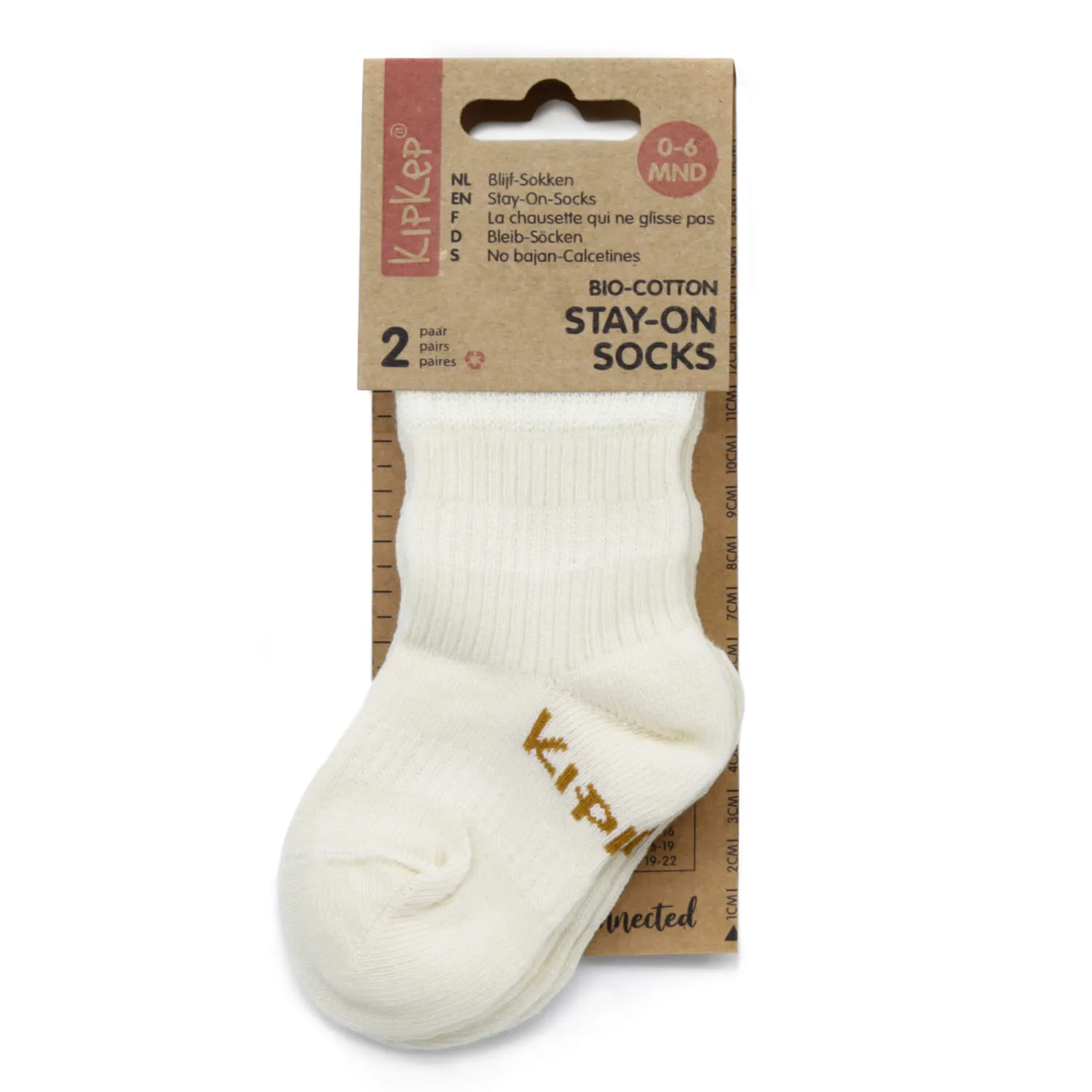 Małe Stópki | KipKep Skarpetki niemowlęce Stay-on-Socks, Off White