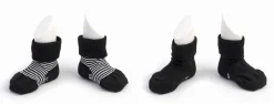 Małe Stópki | KipKep Skarpetki niemowlęce Stay-on-Socks, Black Stripes