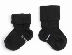 Małe Stópki | KipKep Skarpetki niemowlęce Stay-on-Socks, Black Stripes