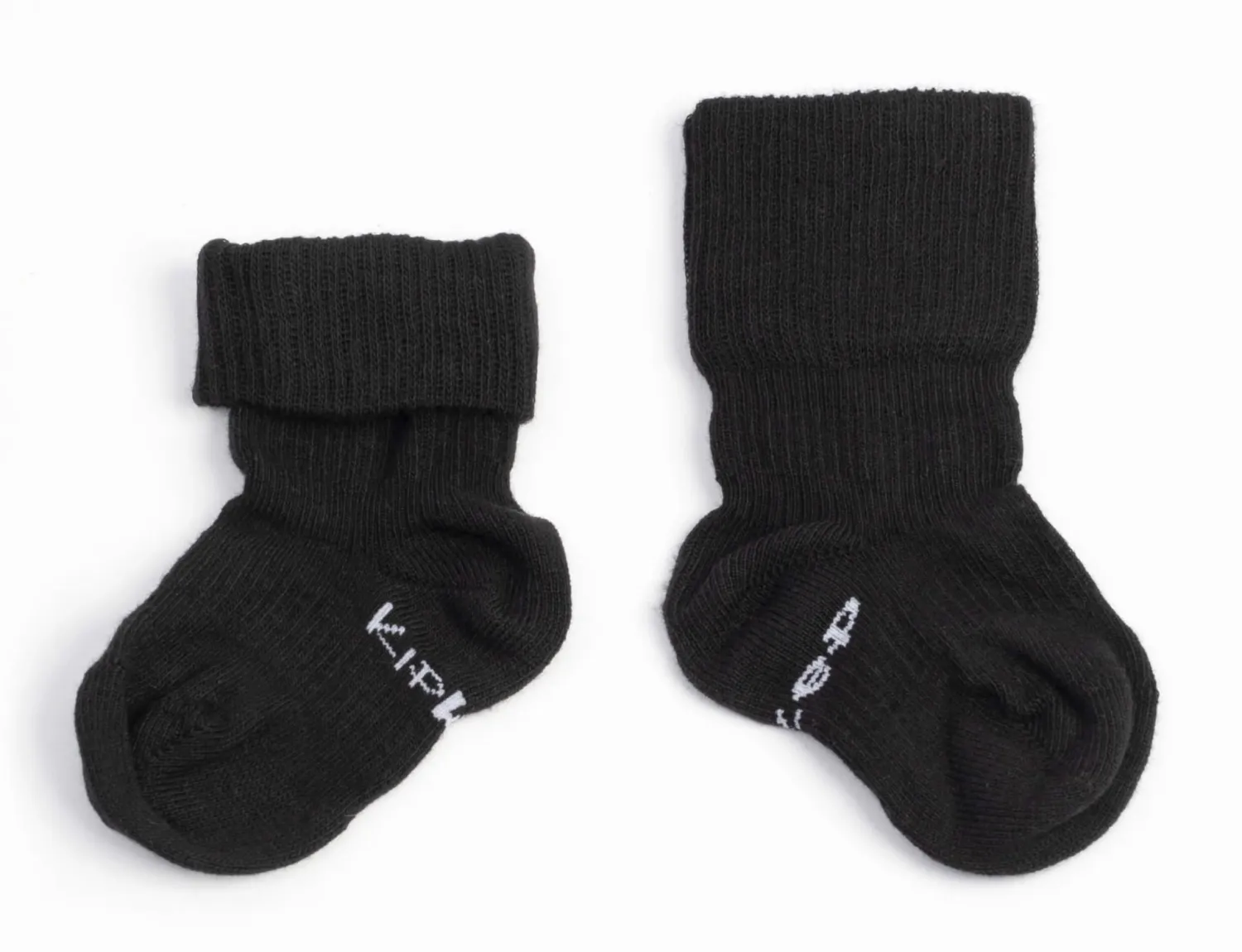 Małe Stópki | KipKep Skarpetki niemowlęce Stay-on-Socks, Black Stripes