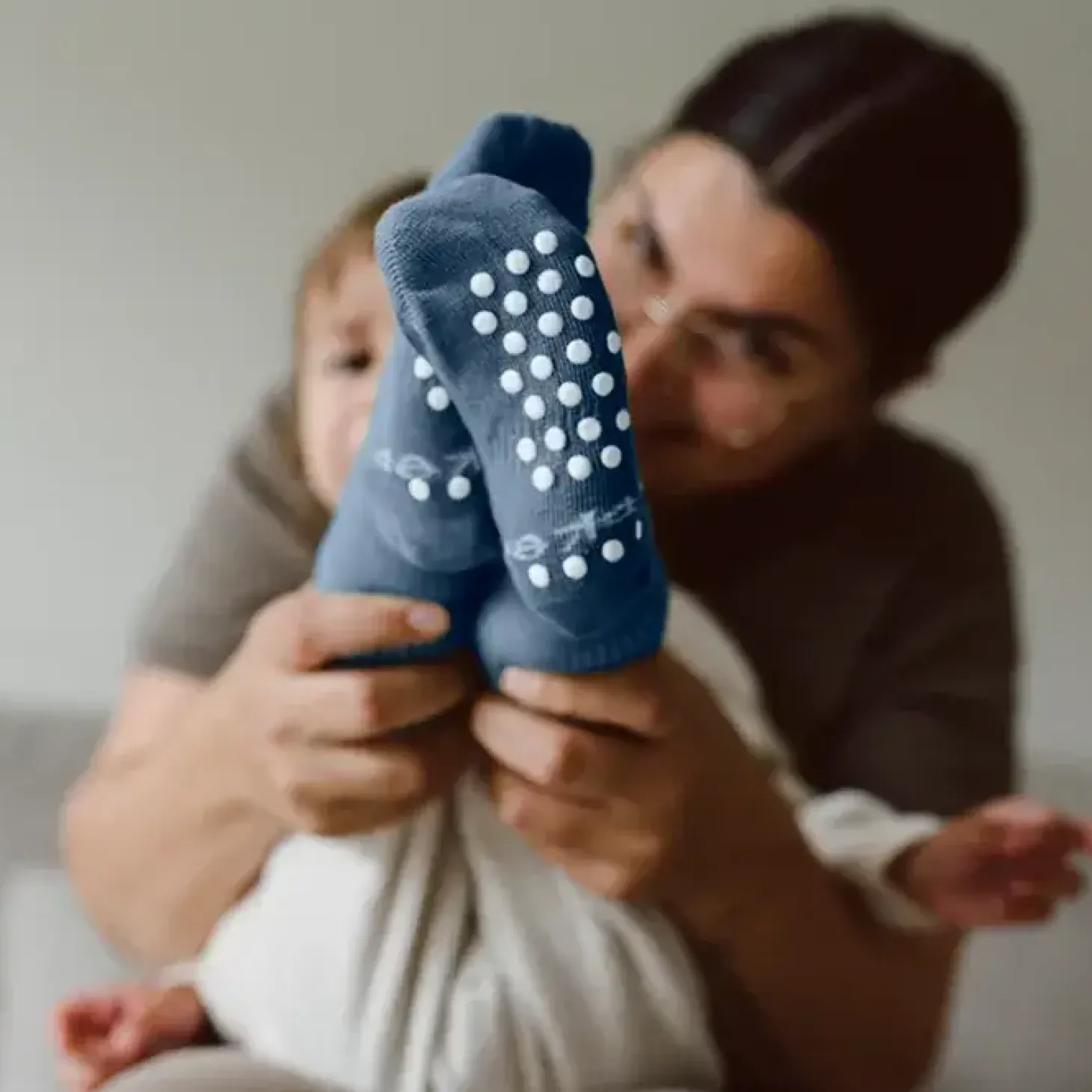 Skarpetki z antypoślizgiem Stay-on-Socks Antislip, Blue Heaven
