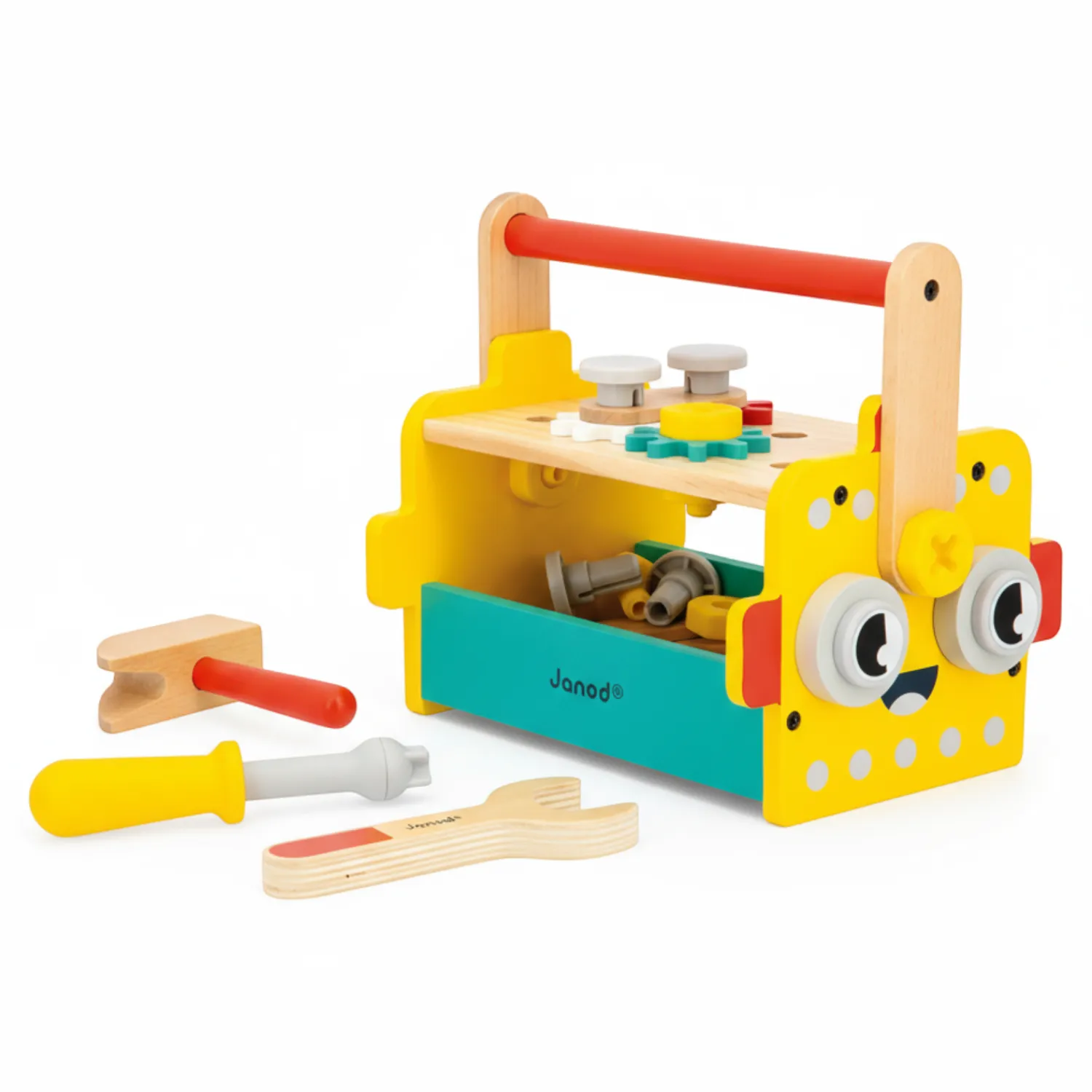 3 Lata +|2 Lata + | Janod Skrzynka z narzędziami Robot Brico ‘Kids