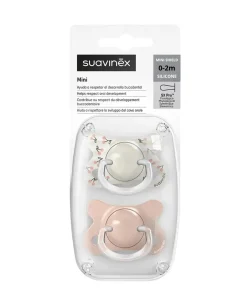Smoczek fizjologiczny SX Pro MINI Birdies 0-2m - różowy, 2szt.