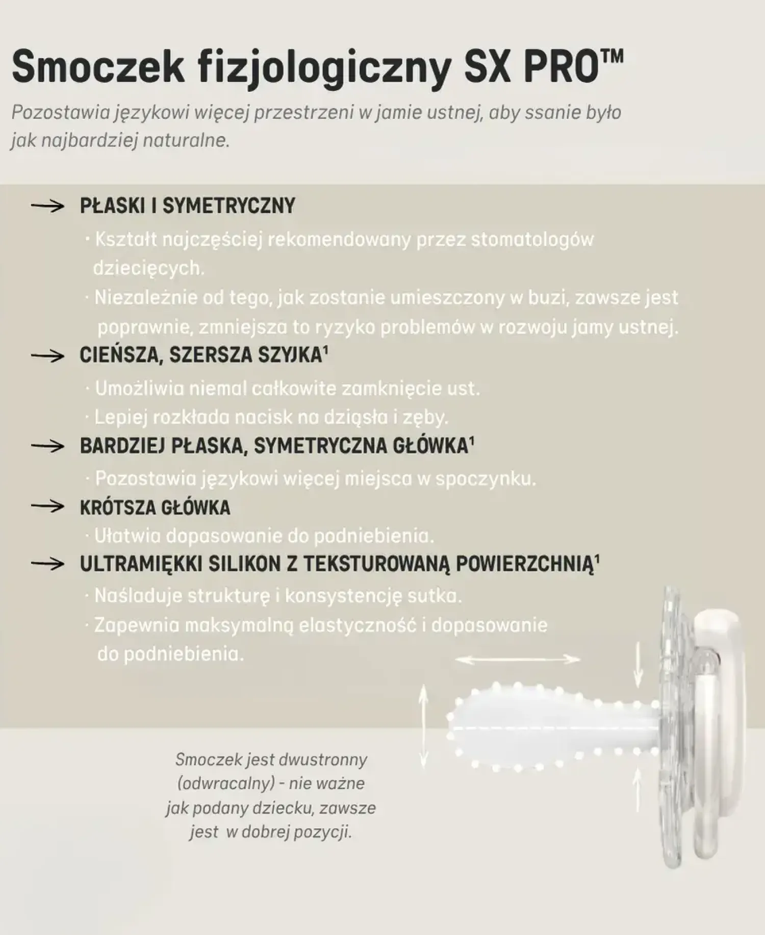 Smoczki|Smoczki | Suavinex Smoczek fizjologiczny SX Pro świecący Wild & Free - beżowy, 2szt.
