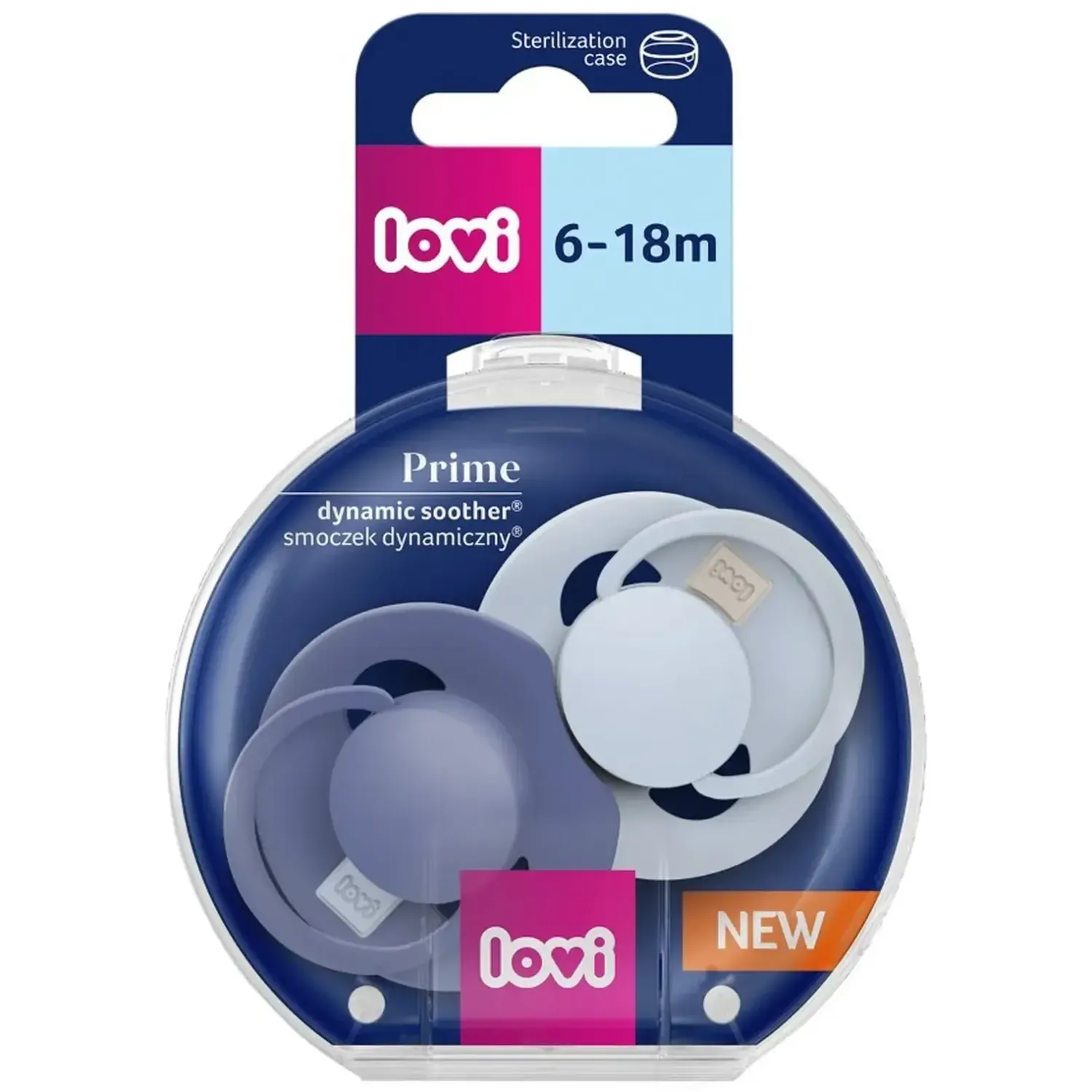 Smoczki|Smoczki | LOVI Smoczek silikonowy dynamiczny Prime, 2szt. - Baby Blue, Blue