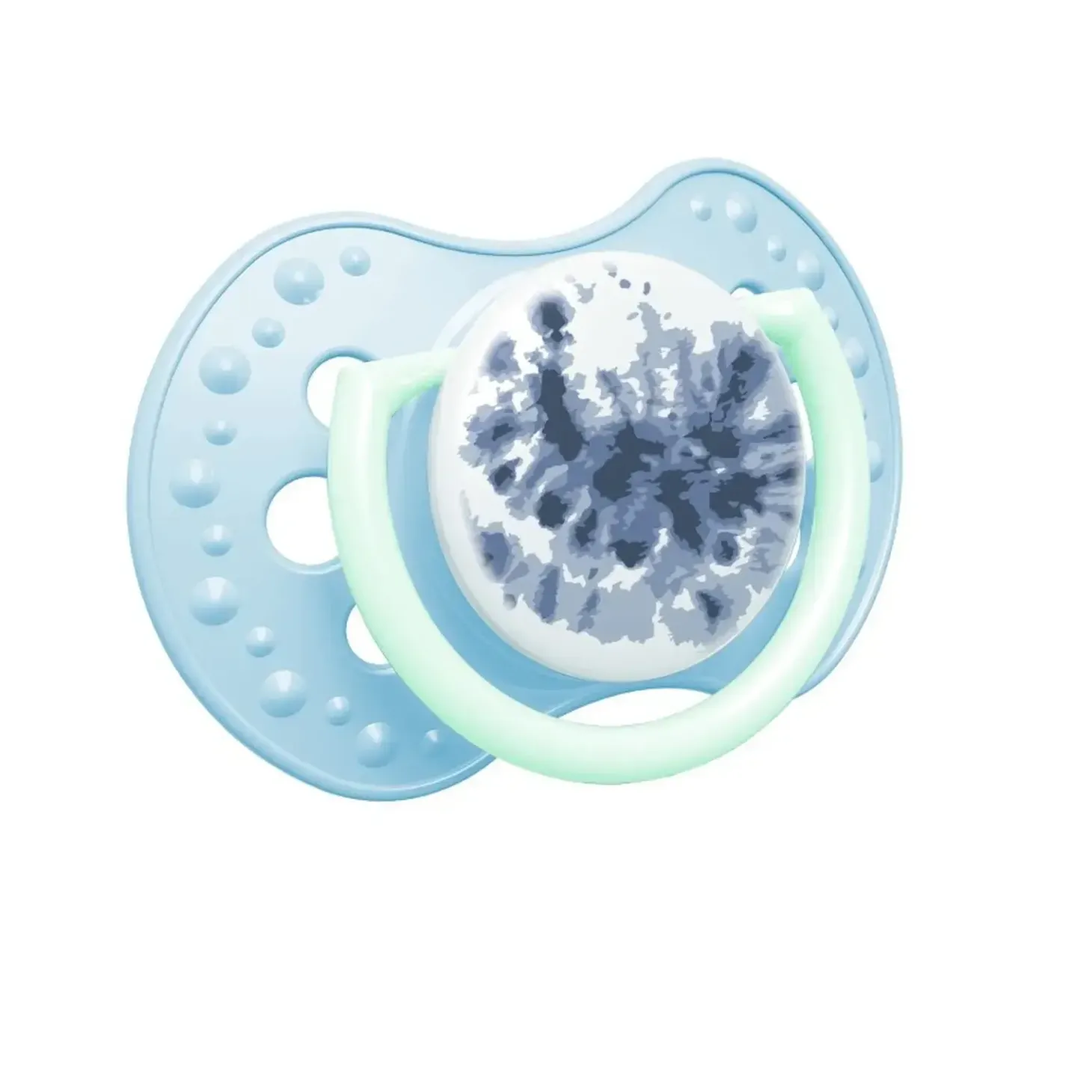 Smoczki Blossom Tie Dye Blue 2szt.
