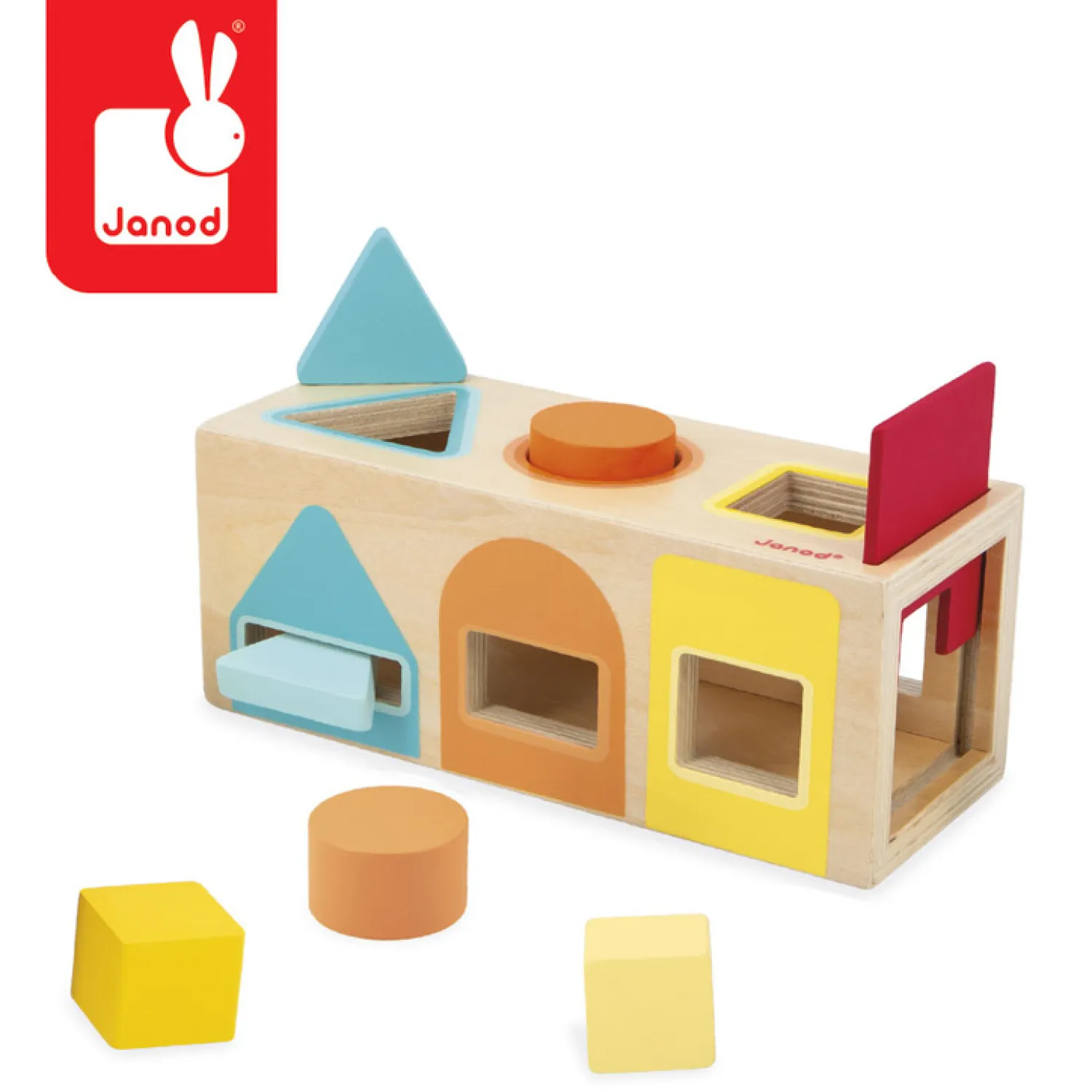 12M+|Drewniane | Janod Sorter figur geometrycznych