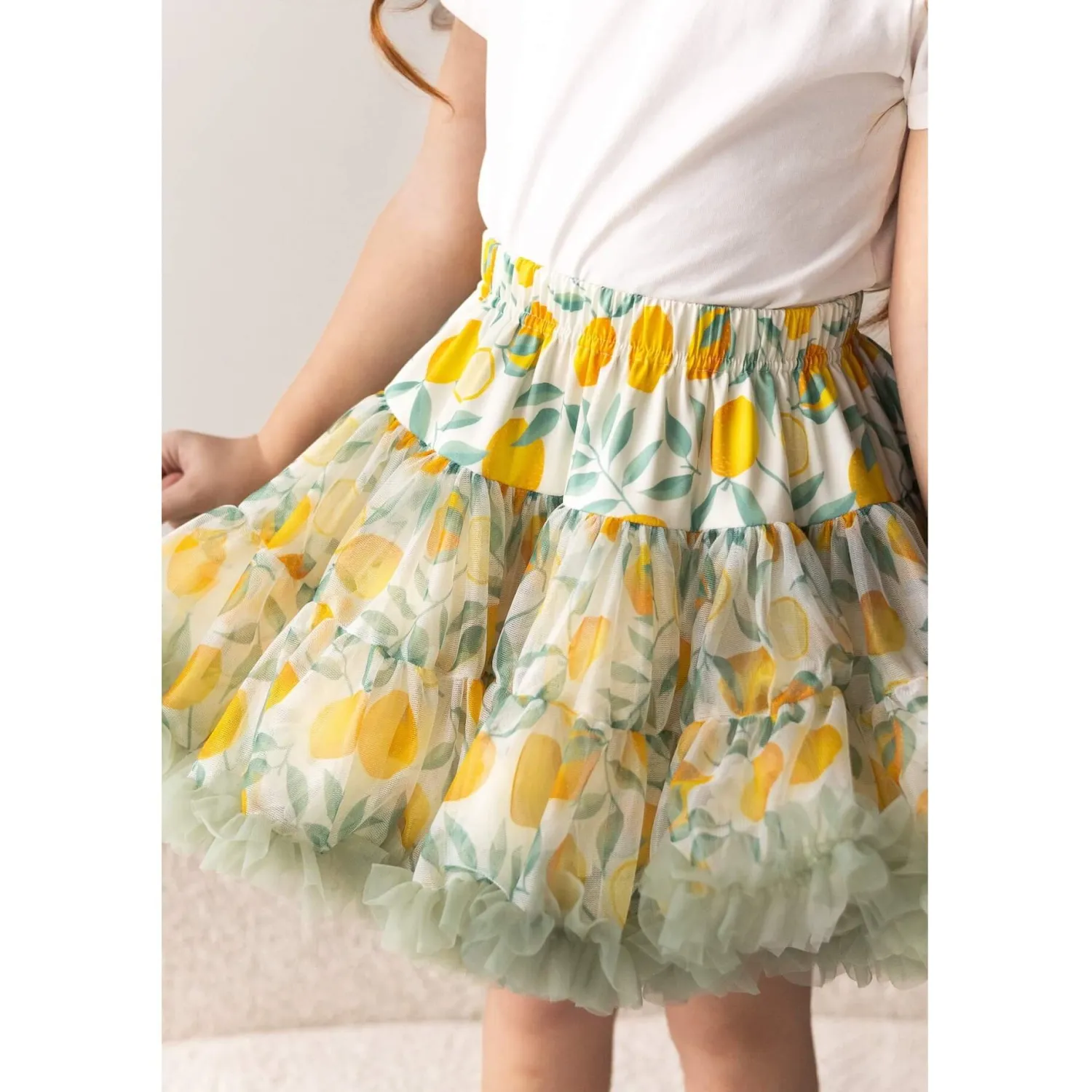 Ubranka Dziecięce | Manufaktura Falbanek Spódnica Pettiskirt Dwustronna - cytryny