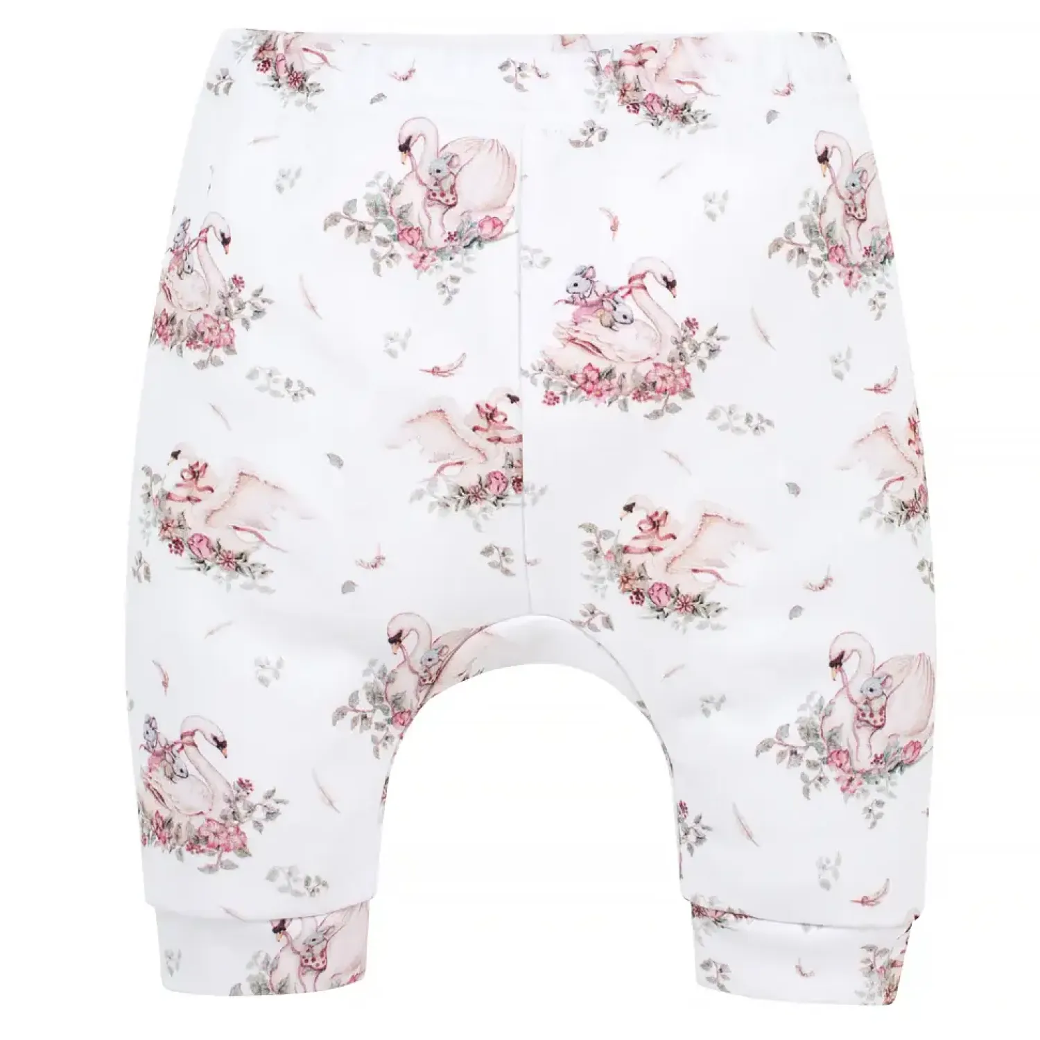 Spodenki|Ubranka Dziecięce | YOSOY Spodnie niemowlęce organic cotton - LITTLE SWAN