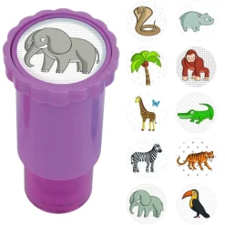 Idealne W Podróży|Naklejki | Apli Kids Stempel z naklejkami - Dżungla