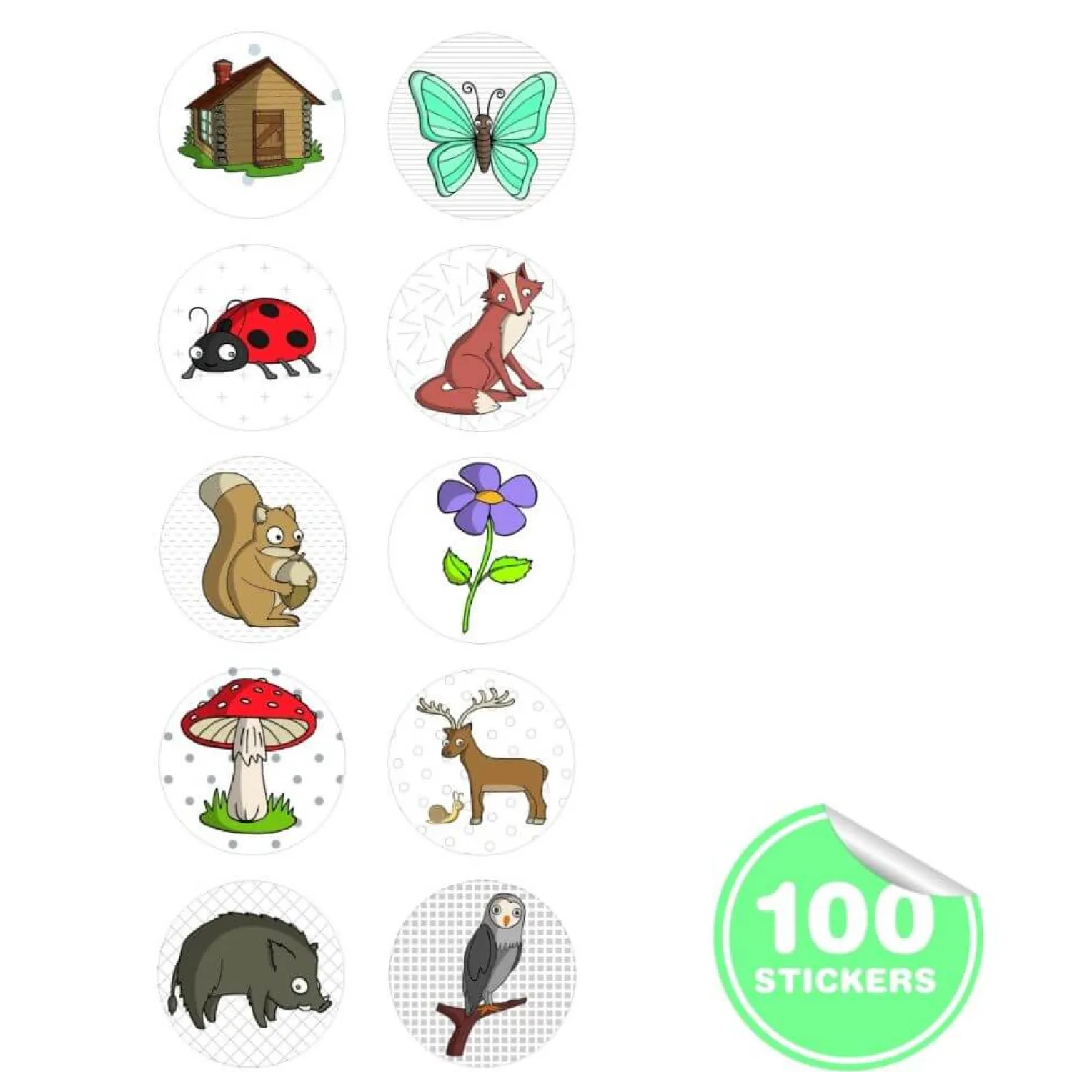 Idealne W Podróży|Naklejki | Apli Kids Stempel z naklejkami - Las
