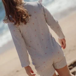 Stroje Kąpielowe|Stroje Kąpielowe | Little Dutch Swimsuit z długim rękawem Dreamy Stripes UPF40+