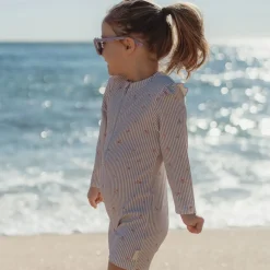 Stroje Kąpielowe|Stroje Kąpielowe | Little Dutch Swimsuit z długim rękawem Dreamy Stripes UPF40+