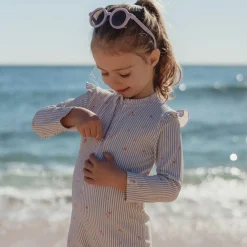 Stroje Kąpielowe|Stroje Kąpielowe | Little Dutch Swimsuit z długim rękawem Dreamy Stripes UPF40+