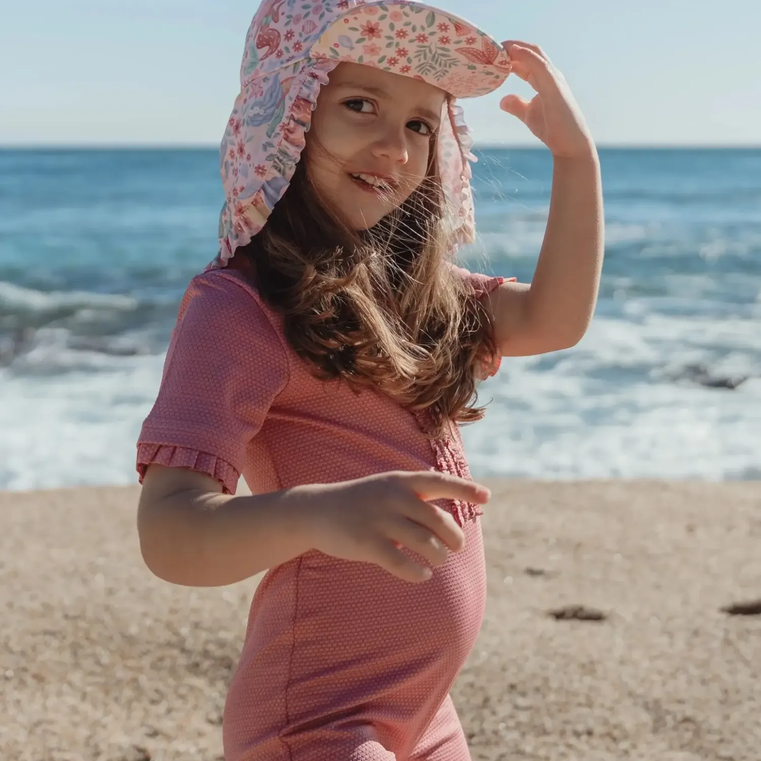 Stroje Kąpielowe|Stroje Kąpielowe | Little Dutch Swimsuit z krótkim rękawem Dreamy Pink Sparkle