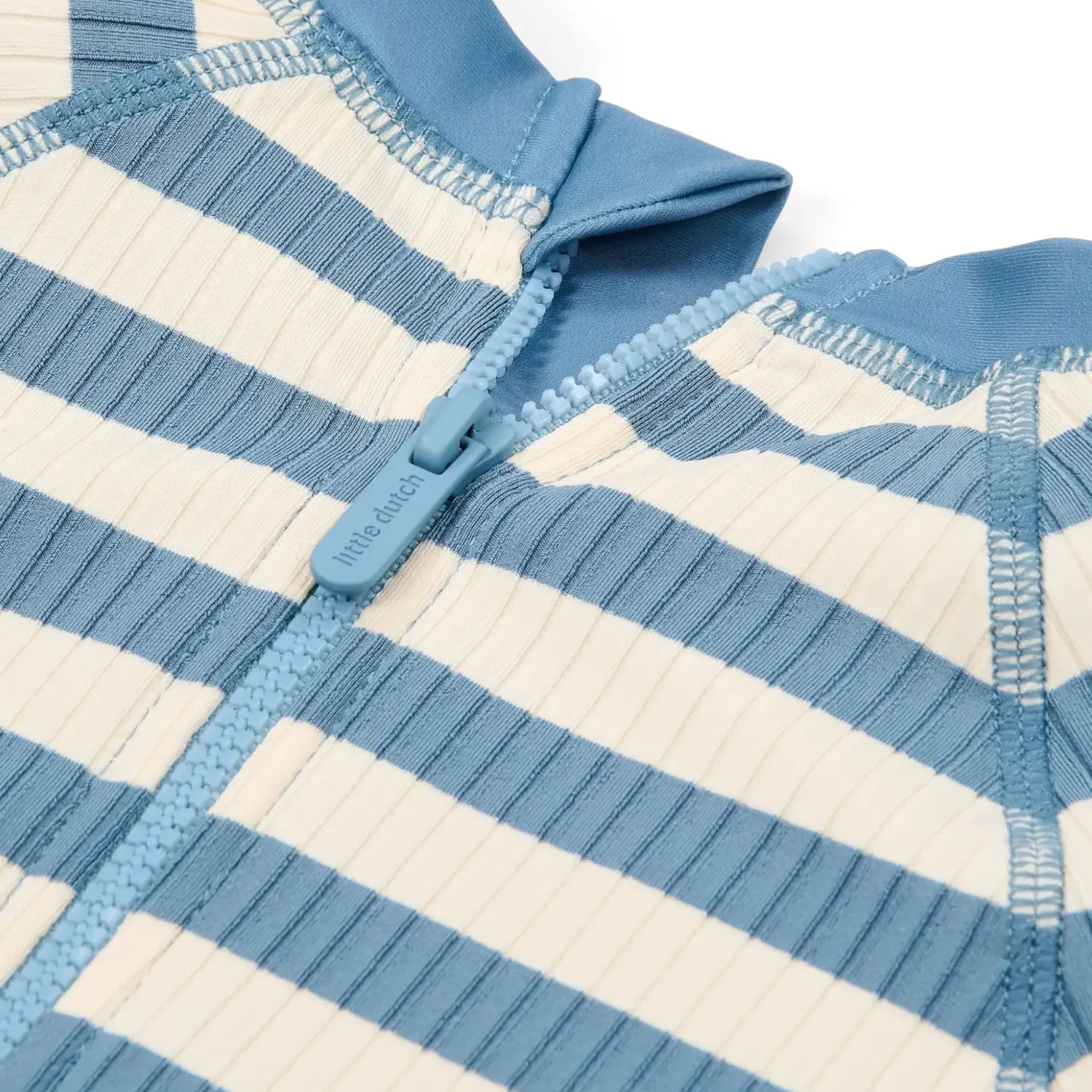 Stroje Kąpielowe|Stroje Kąpielowe | Little Dutch Swimsuit z krótkim rękawem Ocean Blue Stripes
