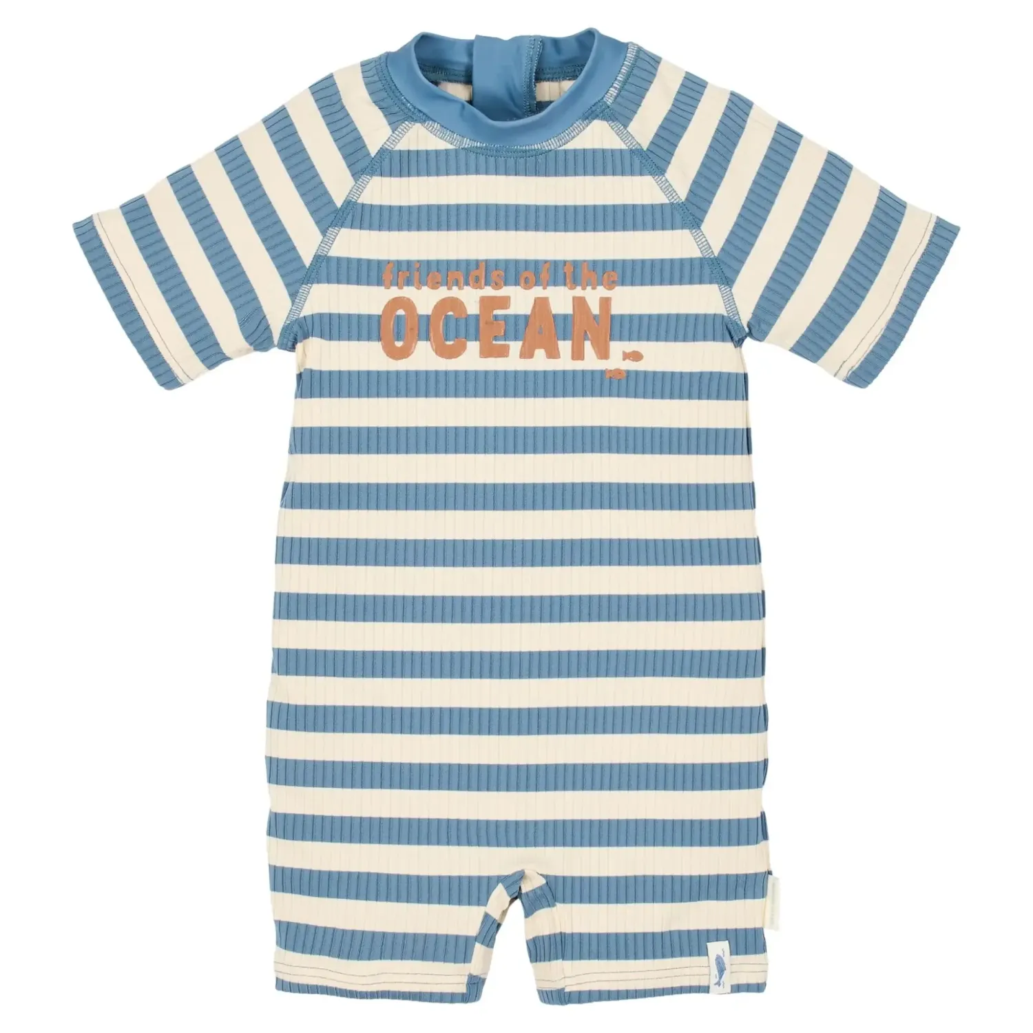 Stroje Kąpielowe|Stroje Kąpielowe | Little Dutch Swimsuit z krótkim rękawem Ocean Blue Stripes