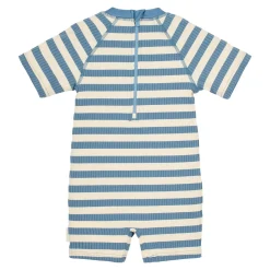 Stroje Kąpielowe|Stroje Kąpielowe | Little Dutch Swimsuit z krótkim rękawem Ocean Blue Stripes