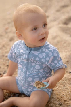 Swimsuit z krótkim rękawem Sea Life Ocean Blue