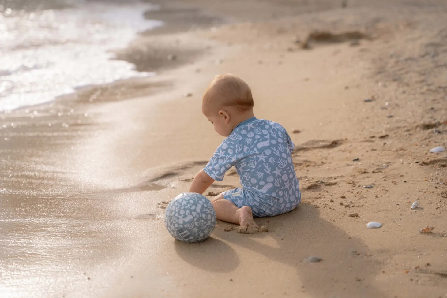 Swimsuit z krótkim rękawem Sea Life Ocean Blue