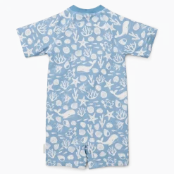 Swimsuit z krótkim rękawem Sea Life Ocean Blue