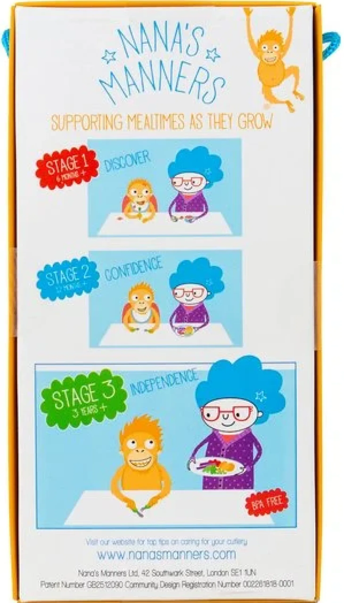Sztućce kształtujące chwyt 3-9 lat, ETAP 3 - orange