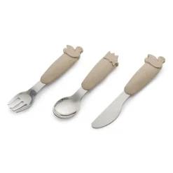 Sztućce stalowo-silikonowe z etui na zamek - Ballerina