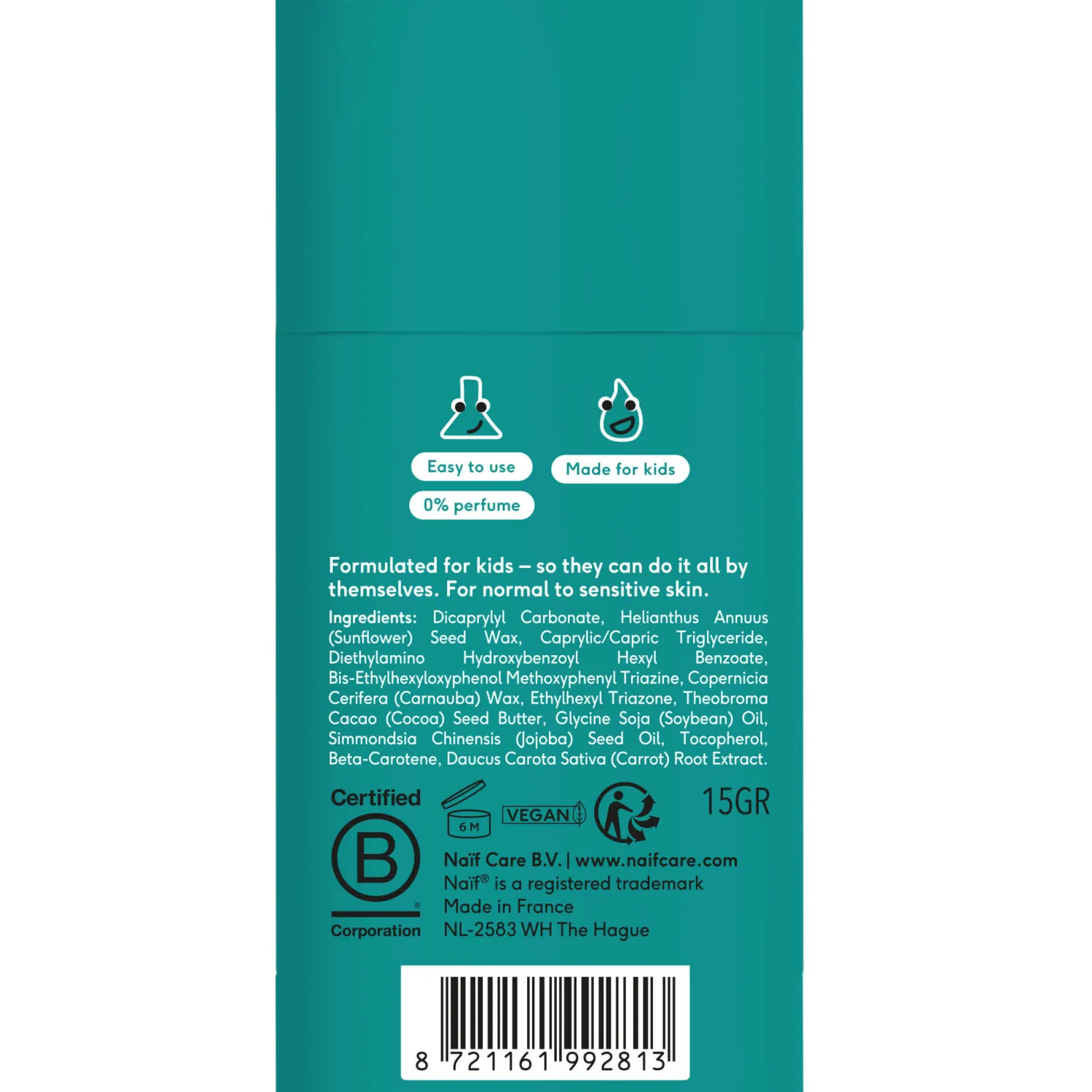 Naturalne Kosmetyki Dla Mam|Naturalne Kosmetyki | Naif Sztyft przeciwsłoneczny SPF50 dla dzieci i niemowląt, 15g