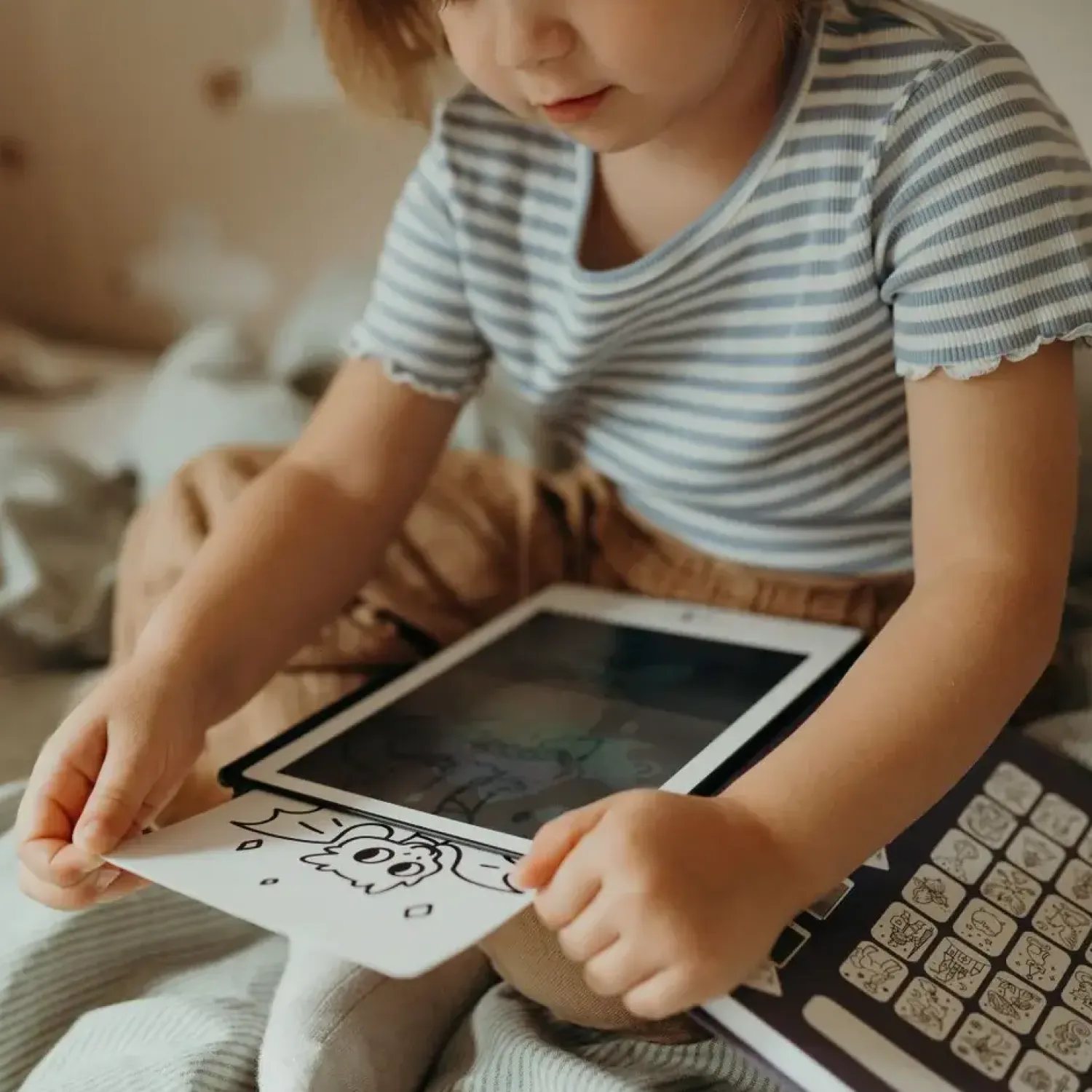 Idealne W Podróży|6 Lat+ | Kidywolf Tablet graficzny z szablonami do rysowania KIDYDRAW-MINI - dawno dawno temu