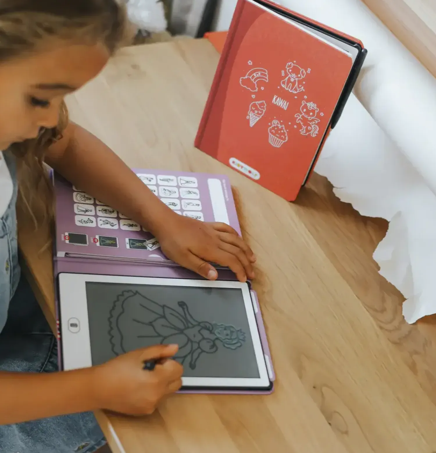Idealne W Podróży|6 Lat+ | Kidywolf Tablet graficzny z szablonami do rysowania KIDYDRAW-MINI - princess