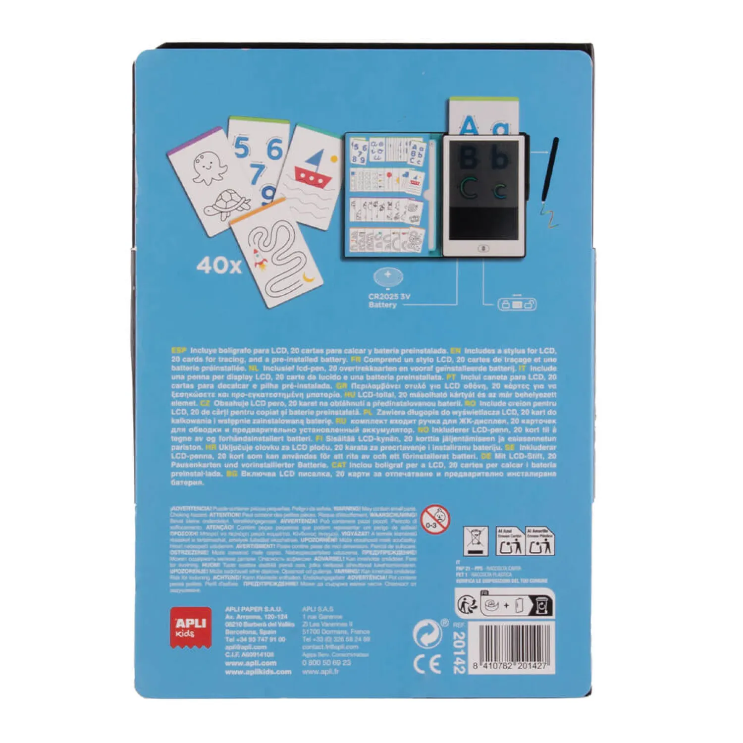 Idealne W Podróży|6 Lat+ | Apli Kids Tablet LCD z 40 szablonami do odrysowywania