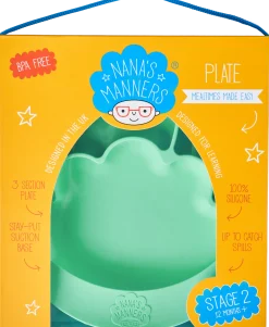 Metoda Blw|Naczynia Dla Dzieci | Nanas Manners Talerz silikonowy z przyssawką GREEN