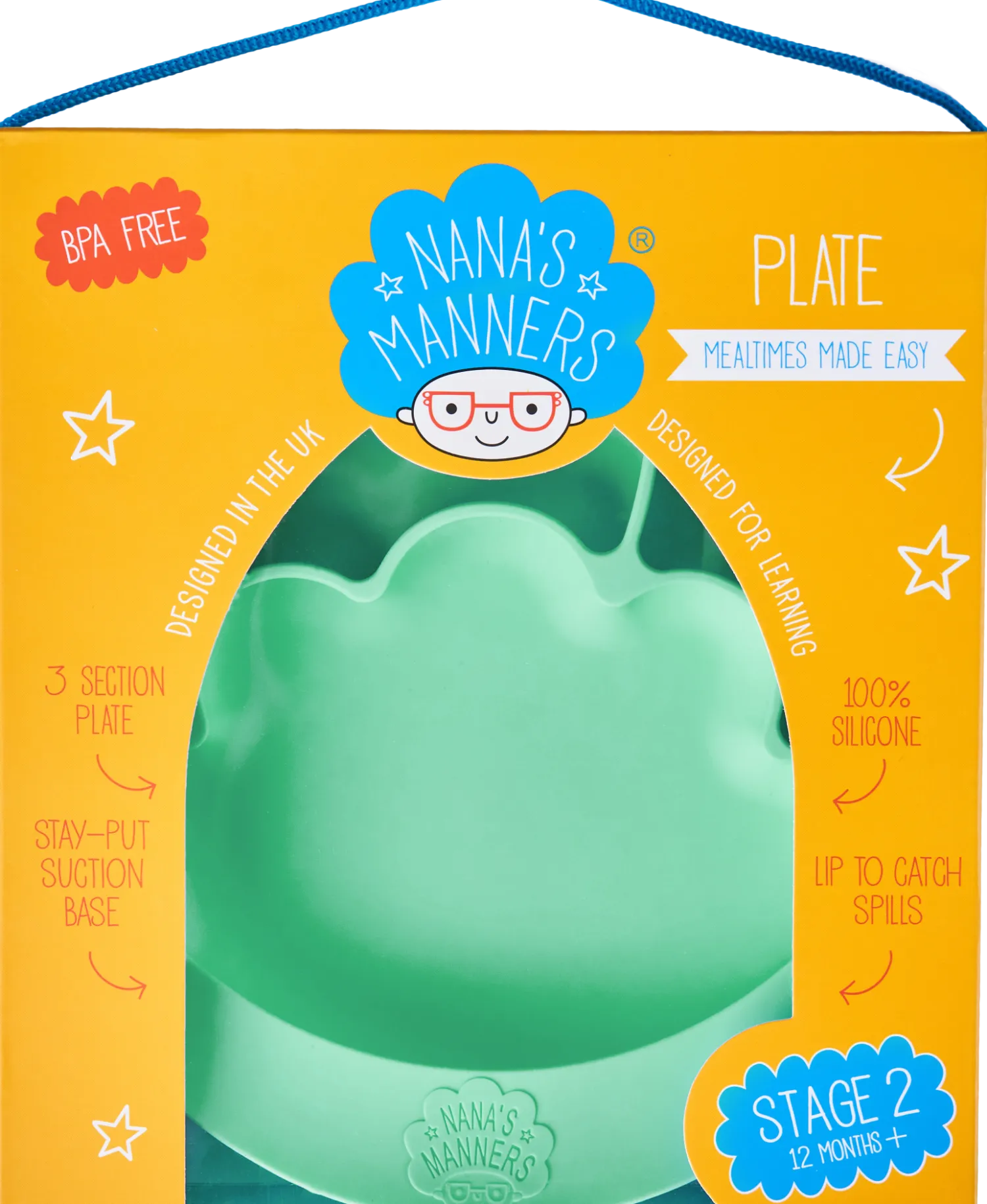 Metoda Blw|Naczynia Dla Dzieci | Nanas Manners Talerz silikonowy z przyssawką GREEN