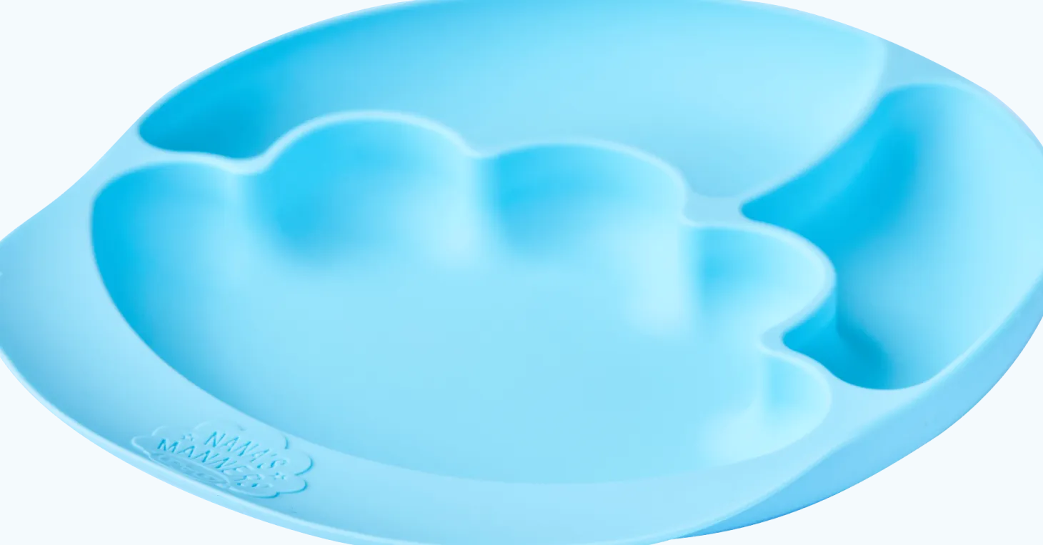 Talerz silikonowy z przyssawką BLUE