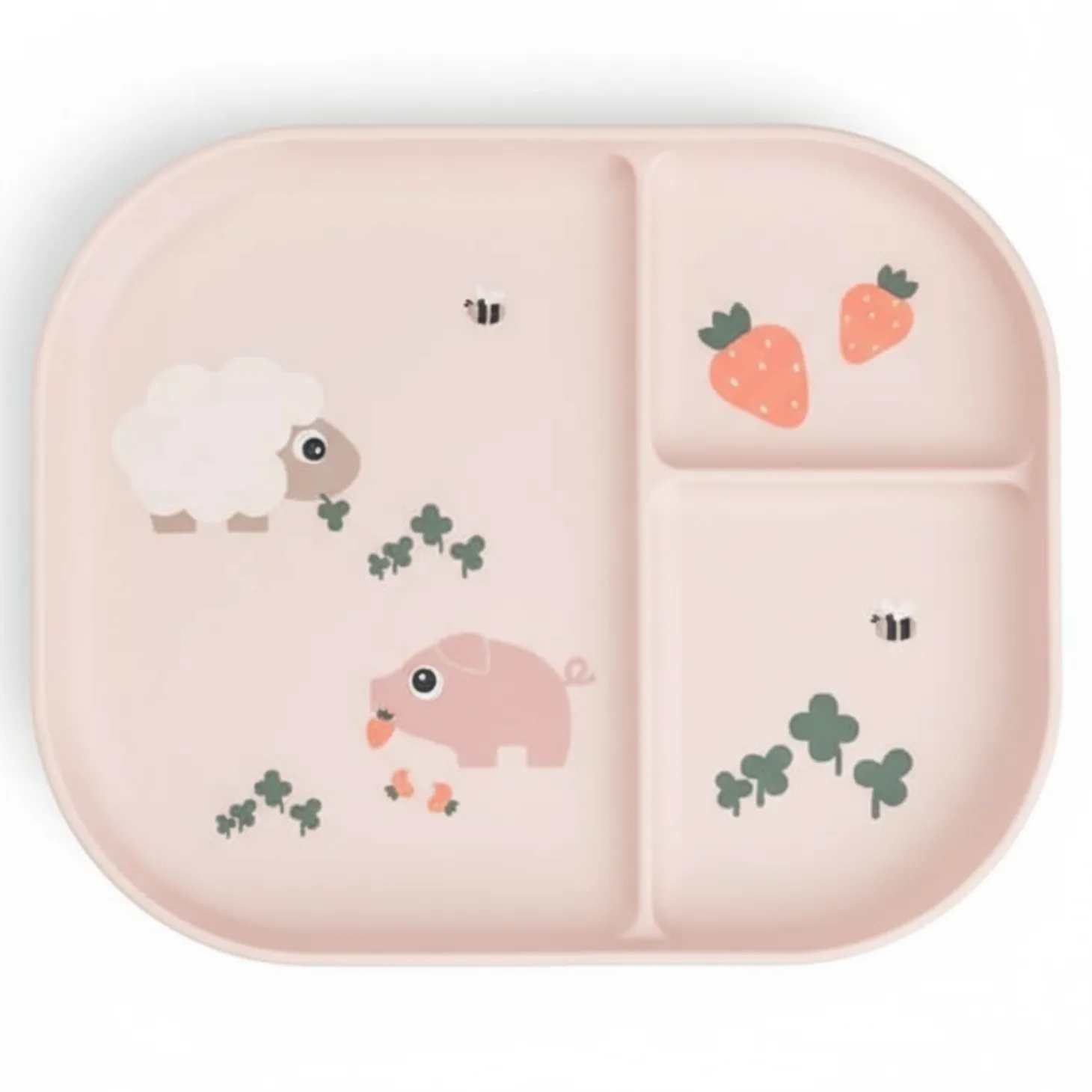 Talerzyk dzielony Foodie Tiny Farm Powder