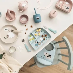 Talerzyk dzielony z przyssawką Tiny Farm Blue