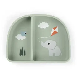 Metoda Blw|Naczynia Dla Dzieci | Done by Deer Talerzyk na przekąski z przyssawką Playground Green