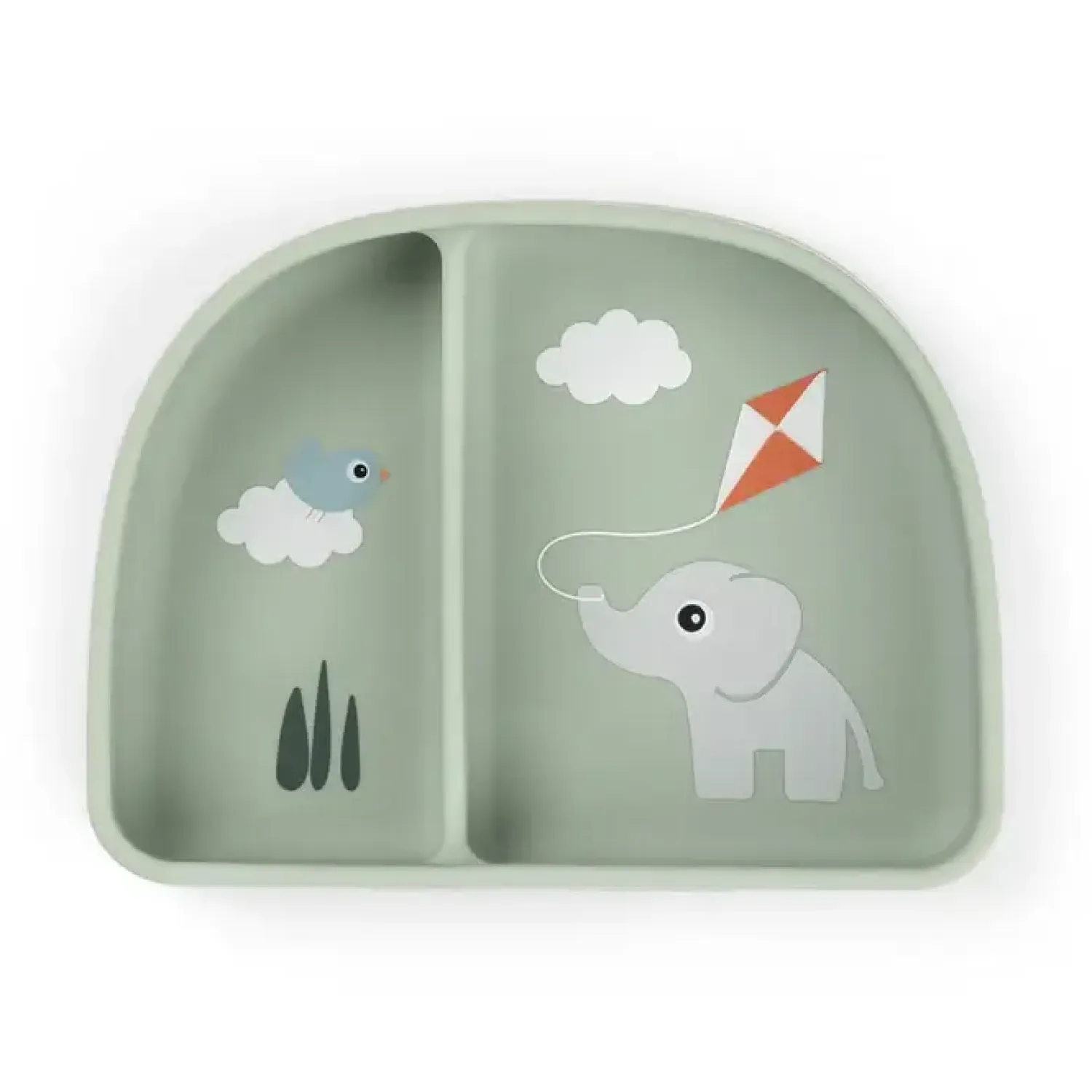Metoda Blw|Naczynia Dla Dzieci | Done by Deer Talerzyk na przekąski z przyssawką Playground Green
