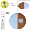 Naczynia Dla Dzieci | Lassig Talerzyk silikonowy dla dzieci Happy Rascals Smile sky blue