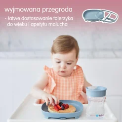 Talerzyk z przyssawką 2w1, błękitny