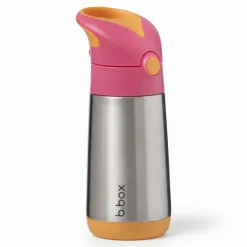 Bidony I Butelki|Przechowywanie Jedzenia | b.box Termobutelka ze słomką STRAWBERRY SHAKE 350 ml