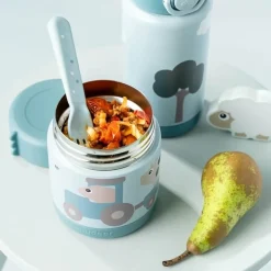 Przechowywanie Jedzenia|Przydatne Akcesoria | Done by Deer Termos obiadowy dla dziecka 300ml Tiny Farm Blue