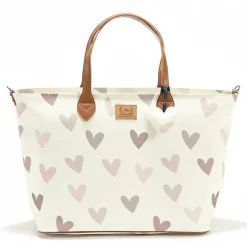 Torby I Plecaki Do Wózka|Torby I Plecaki Do Wózka | La Millou Torba dla mamy M - FEERIA PREMIUM - HEARTBEAT BEIGE