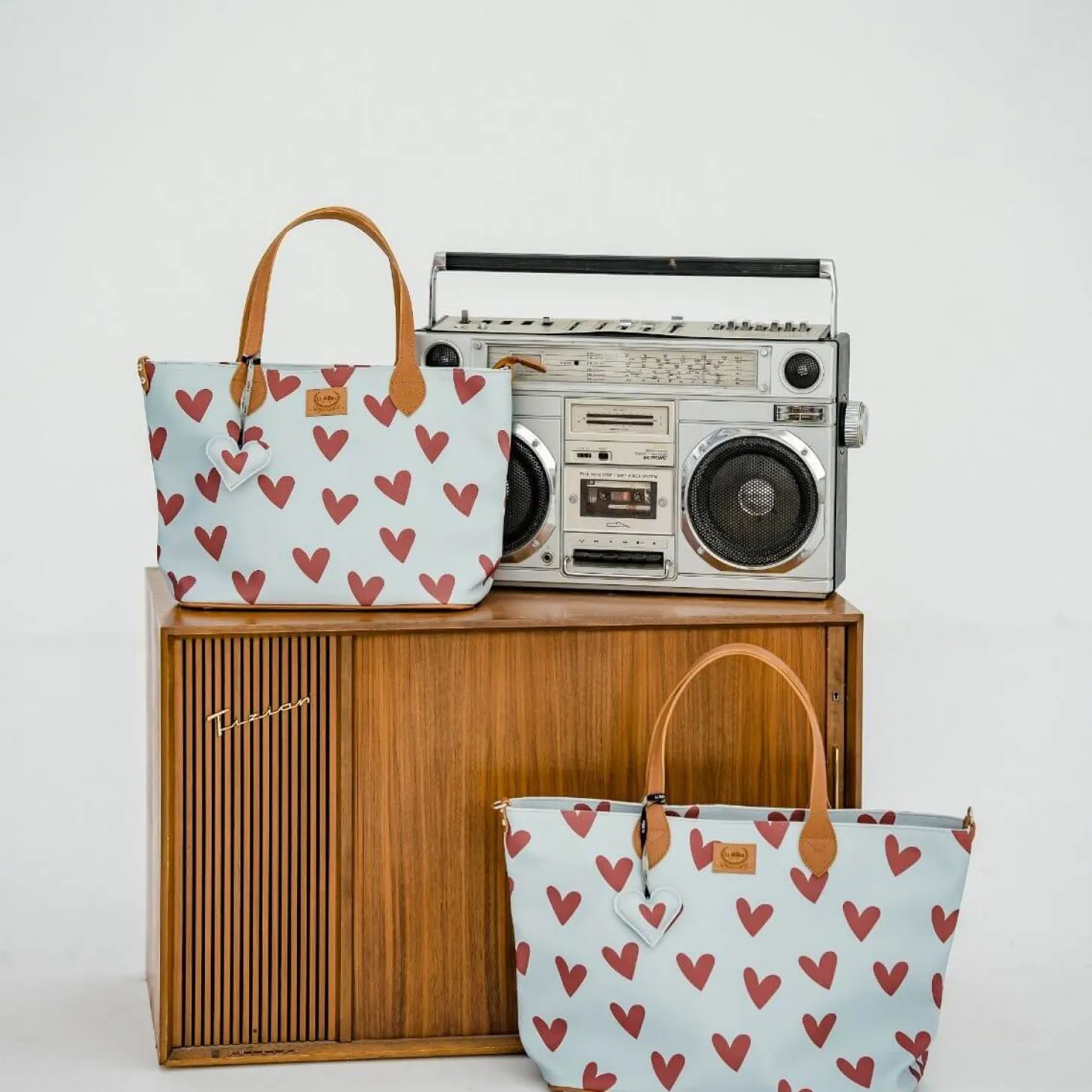 Torba dla mamy M - FEERIA PREMIUM - HEARTBEAT BLUE